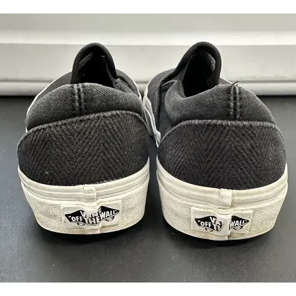 VANS Classic Slip‎ On All Black Canvas Low Top Skate Shoes Mens 5 Womens 6.5 - Picture 6 of 8